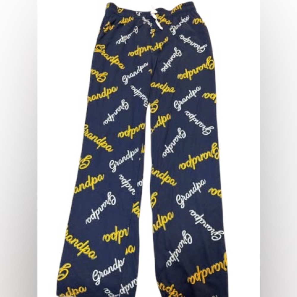 MAD Engine Navy Pajama Pants with Yellow Print